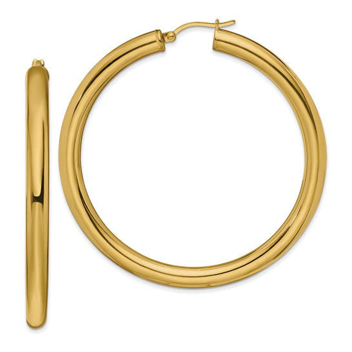 Gold Tone Stainless Steel Hoop Earrings