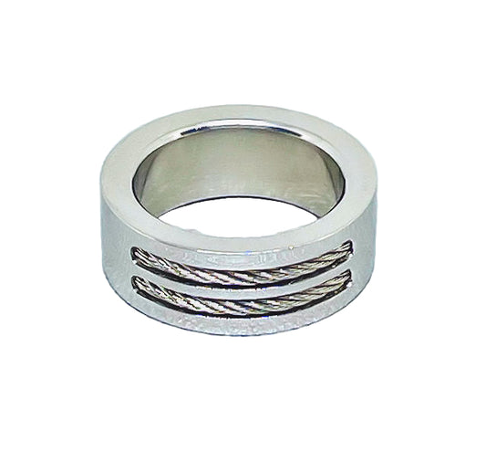 Stainless Steel Cable Inlay Ring: A Timeless Symbol of Strength and Style