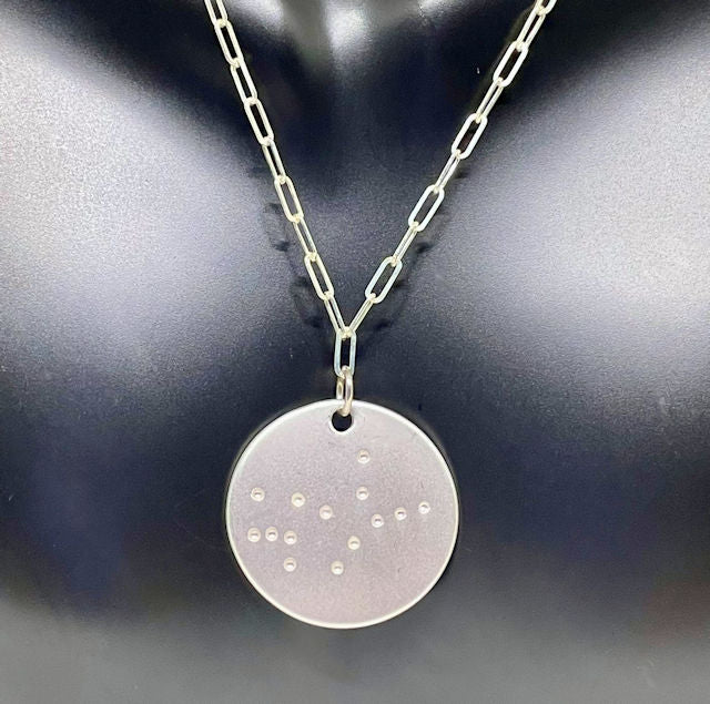 Sterling Silver Paper Clip Chain with Virgo Zodiac Charm
