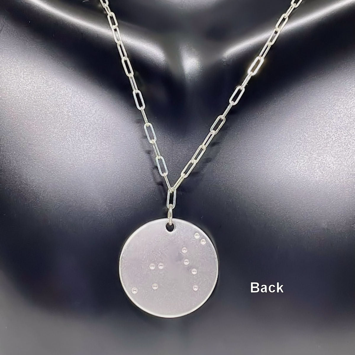 Sterling Silver Paper Clip Chain with Leo Zodiac Charm