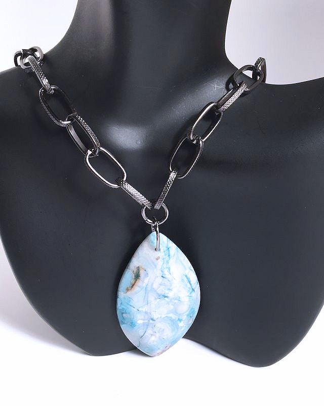 Caribbean Calcite Blue Aragonite Pendant/Necklace