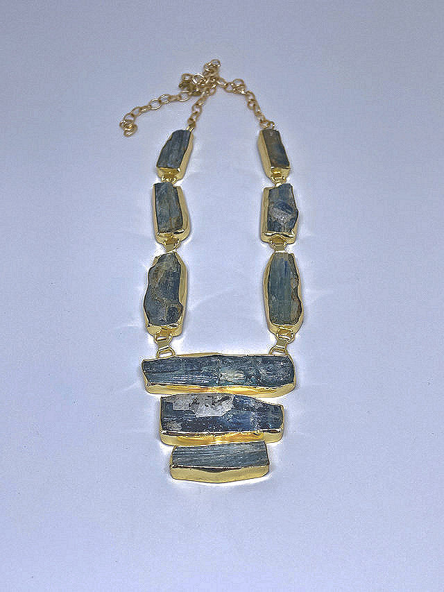Raw Labradorite Stone Necklace