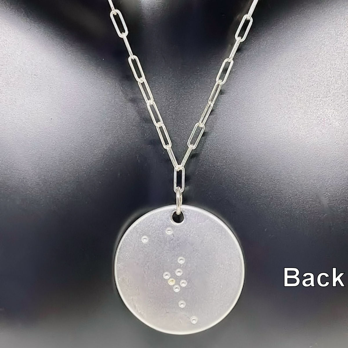 18" Sterling Silver Paper Clip Chain with Taurus Zodiac Charm