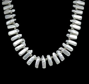 Champagne Stick Pearl Necklace