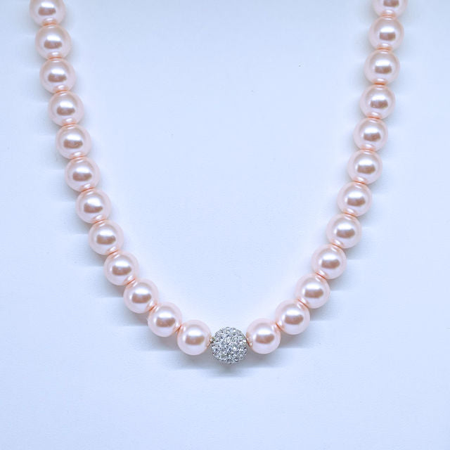 Celestial Pink Pearl Necklace