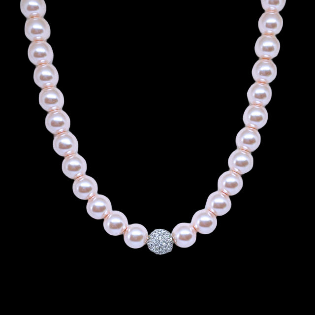 Celestial Pink Pearl Necklace