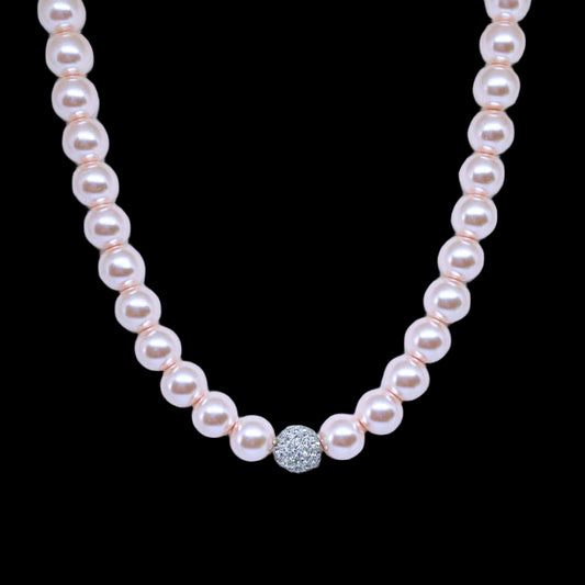 Celestial Pink Pearl Necklace