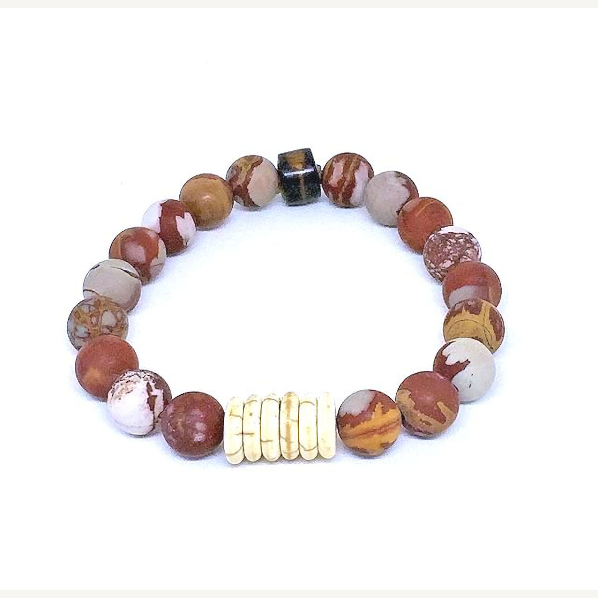 Jasper Bracelet with Heishi Beads