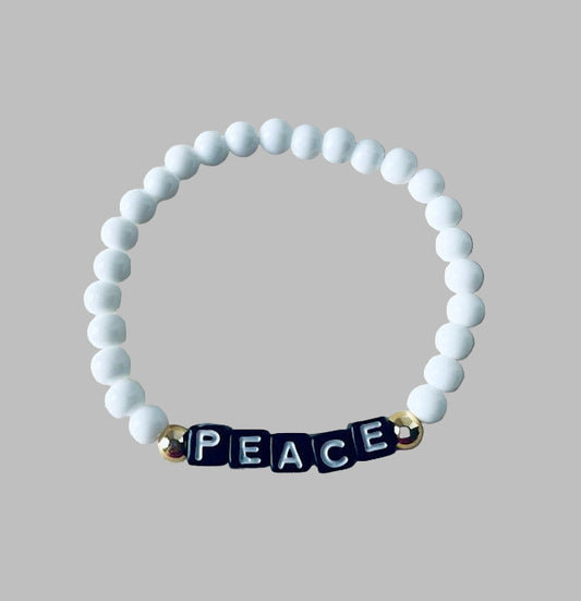 Tranquil Harmony: The 'PEACE' Bracelet