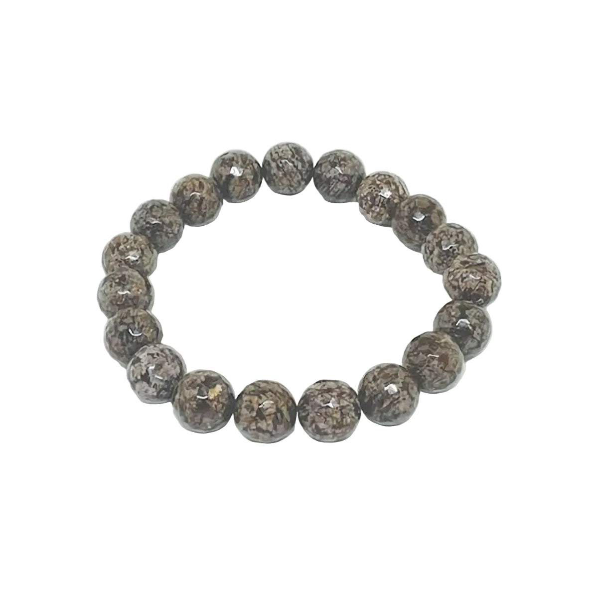 Faceted Brown Jasper Stretch Bracelet