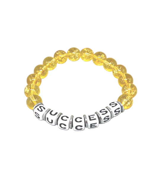 Citrine Inspirational Word Stretch Bracelet