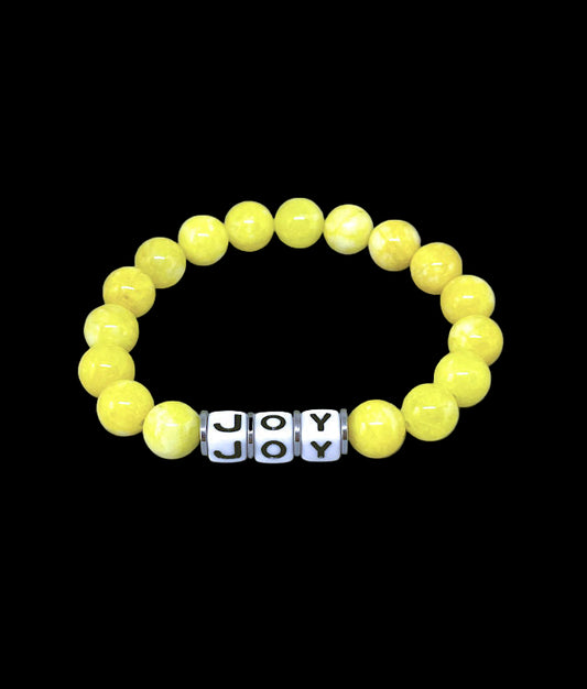 10mm Yellow Jade Inspiration Joy Stretch Bracelet