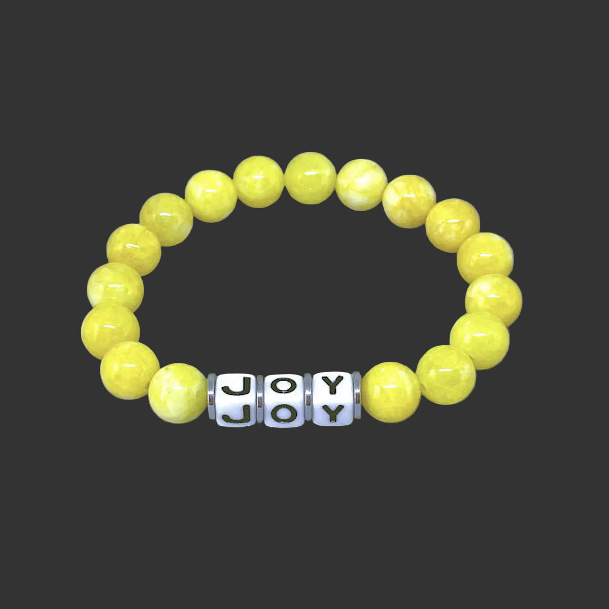 10mm Yellow Jade Inspiration Joy Stretch Bracelet