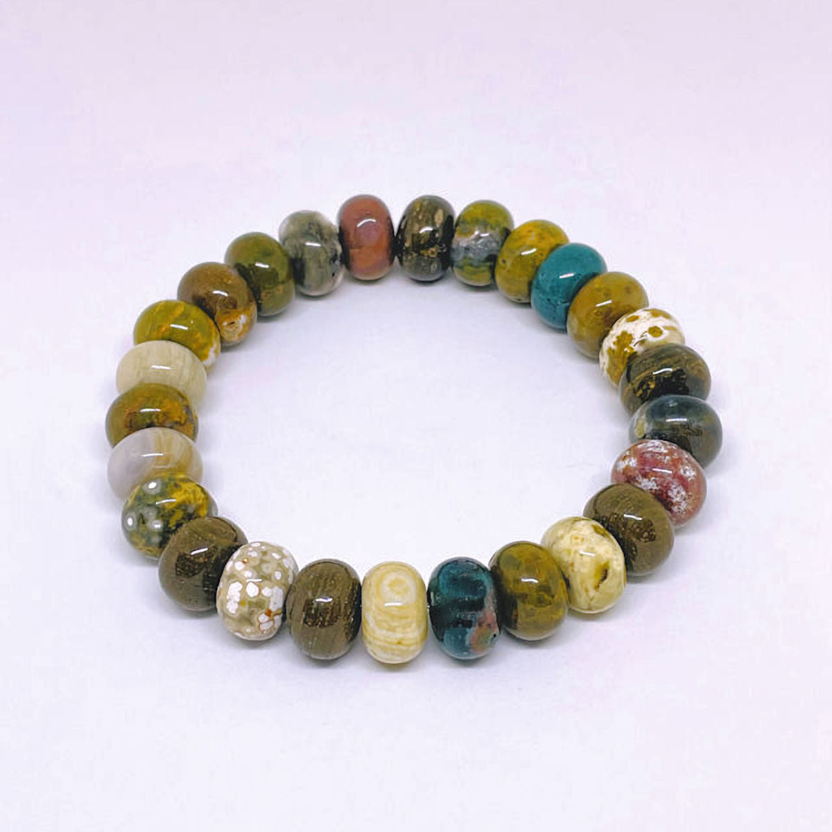 Rondelle Jasper Stretch Bracelet