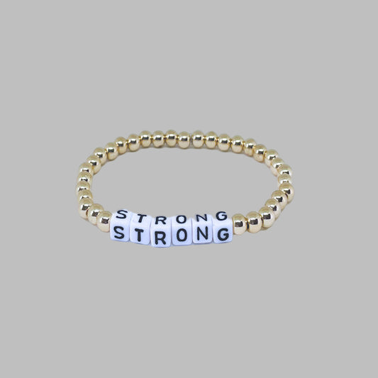 "Strong" Gold Hematite Bracelet