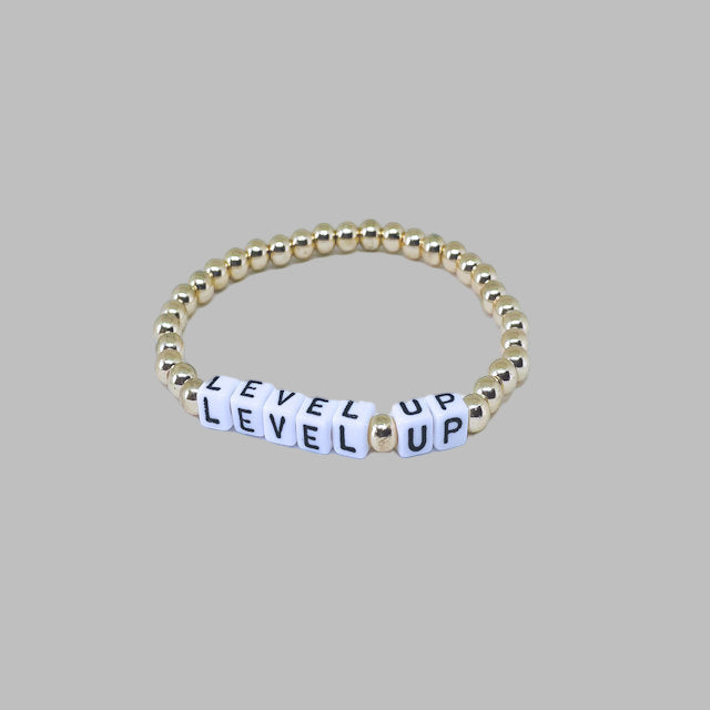 "Level Up" Gold Hematite Bracelet