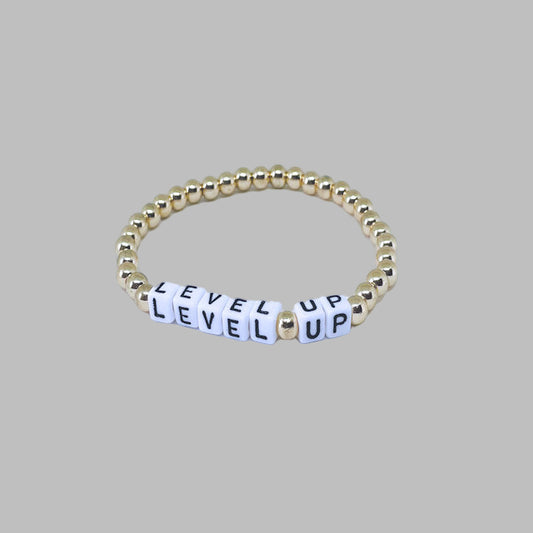"Level Up" Gold Hematite Bracelet