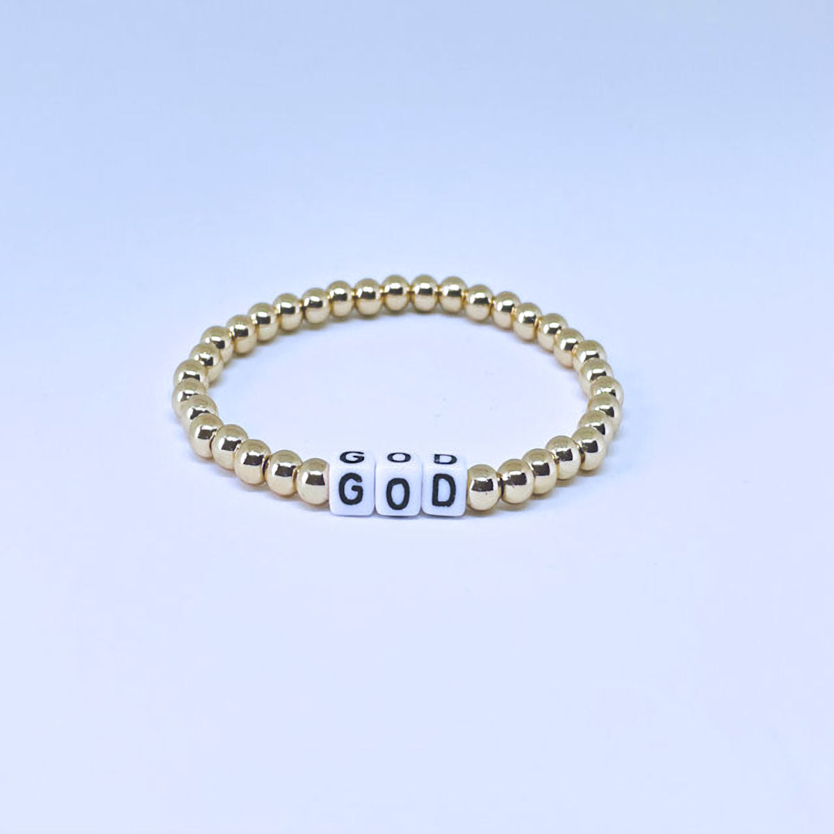 "God" Gold Hematite Bracelet
