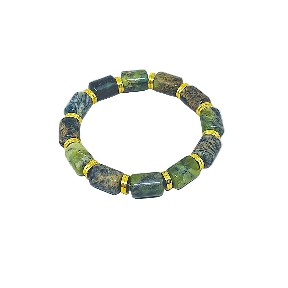 Serpentine barrel-shaped stretch bracelet