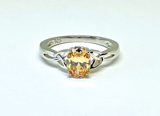 Champagne CZ Ring