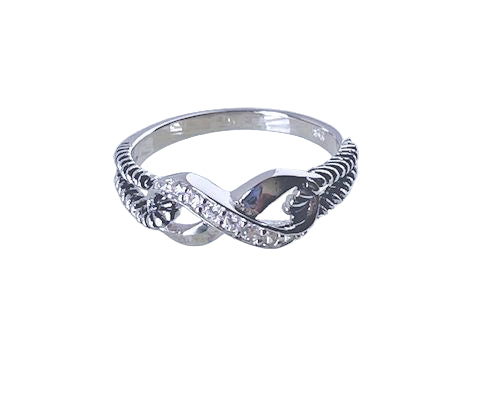 Sterling Silver Textured Infinity Ring
