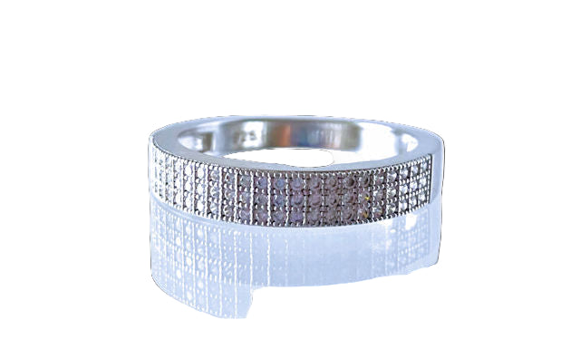 Sterling Silver Half Eternity Band Ring
