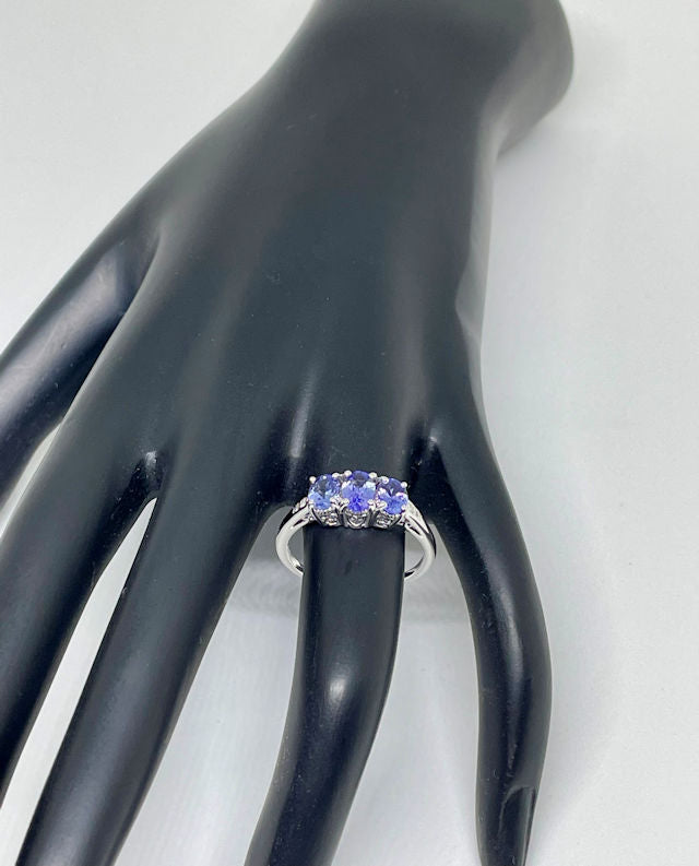Oval Tanzanite Sterling Silver Ring