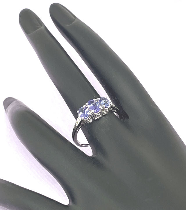 Oval Tanzanite Sterling Silver Ring