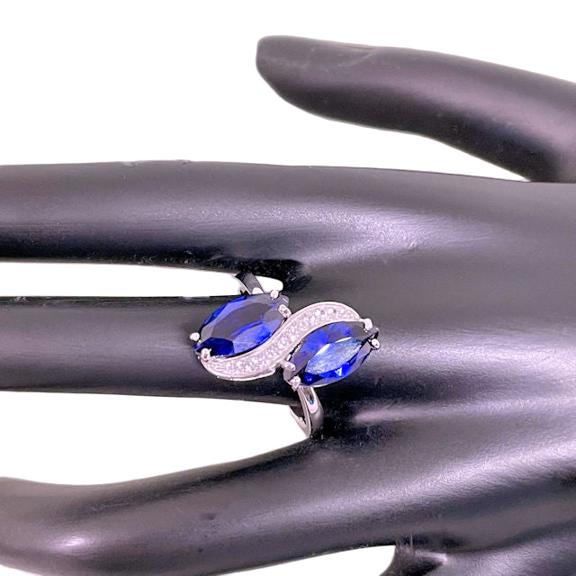 Blue Lab Created Sapphire Ring