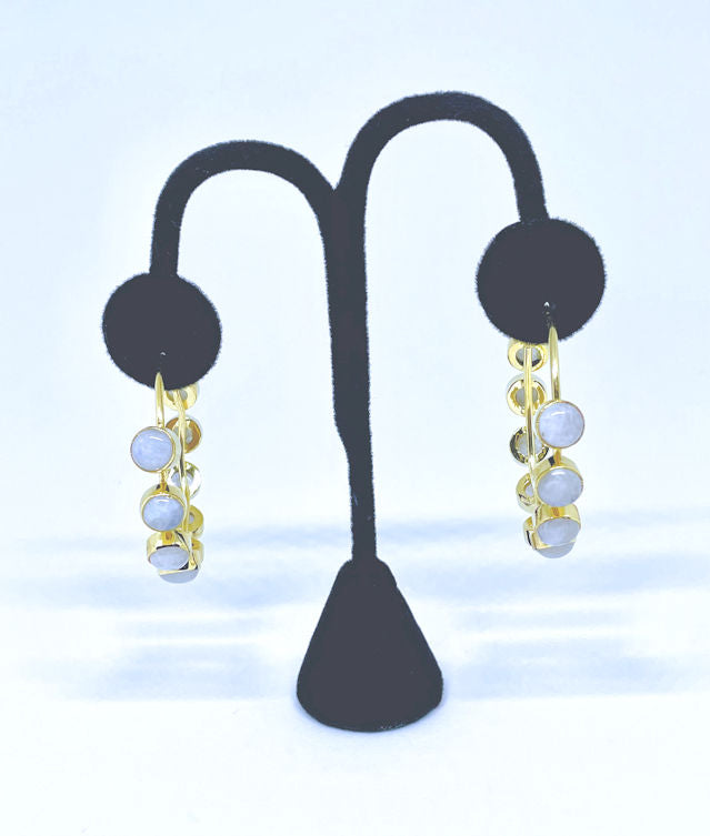 Dangle Earrings Adorned with Ethereal Moonstones