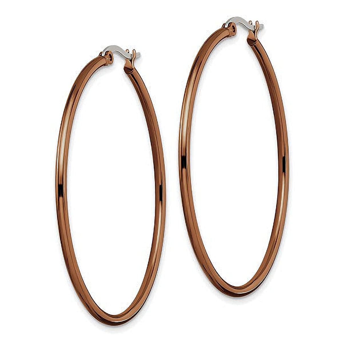 Hoop Brown IP-Plated Stainless Steel Earrings