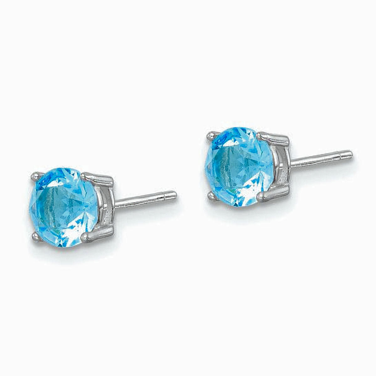 Aqua Blue Crystal Post Earrings