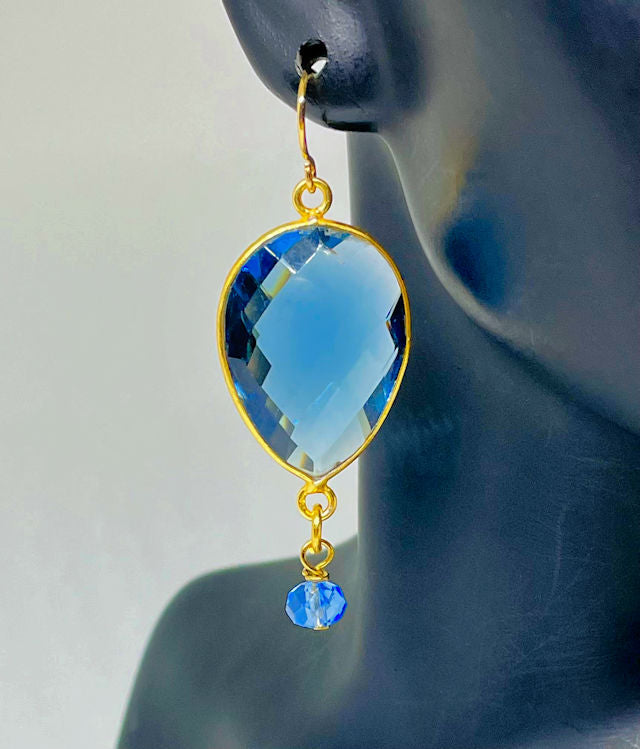 London Blue Topaz Teardrop Earrings