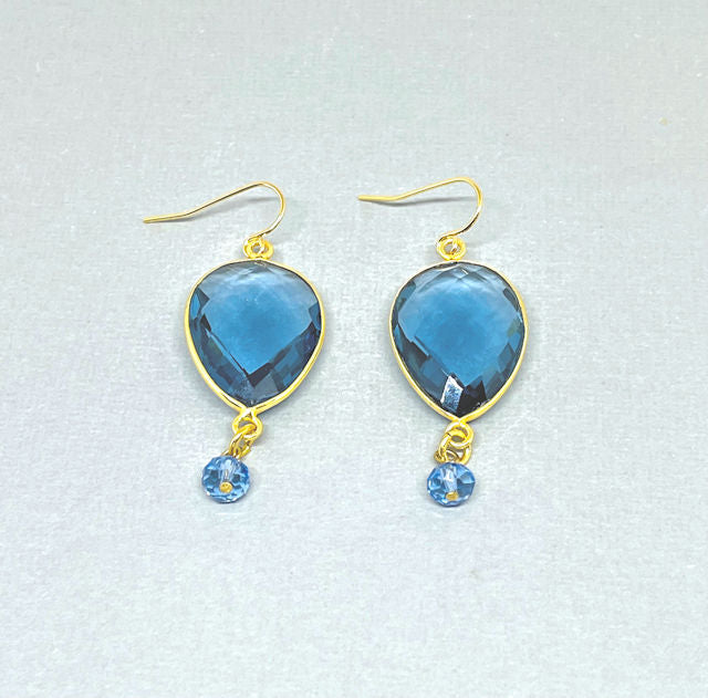 London Blue Topaz Teardrop Earrings