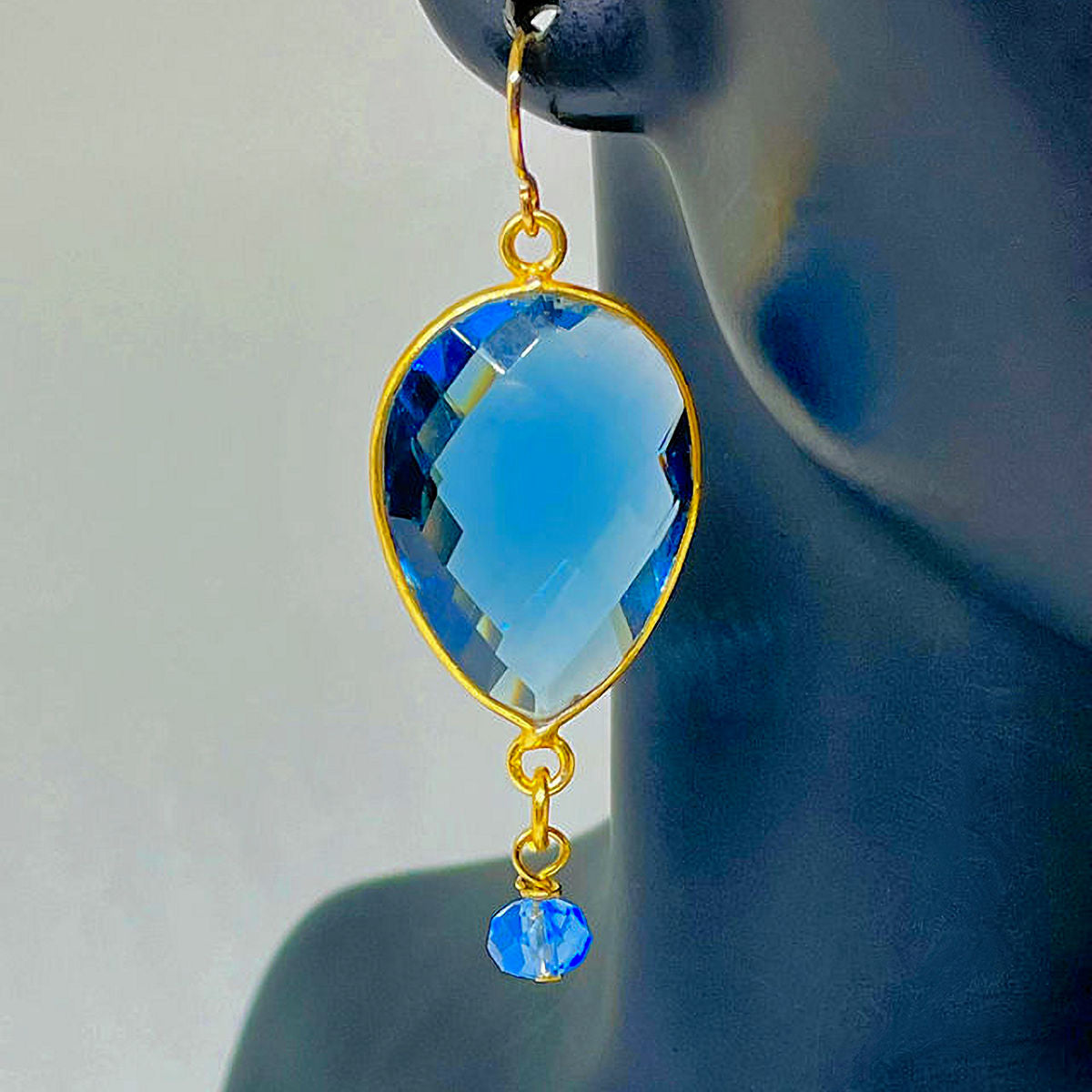 London Blue Topaz Teardrop Earrings