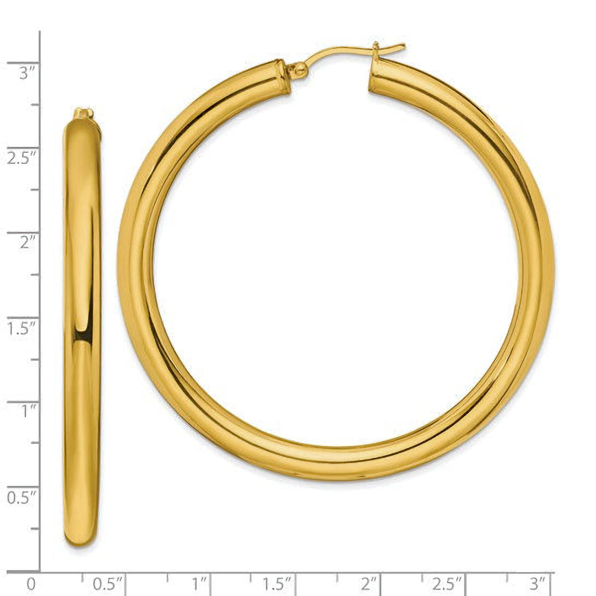 Gold Tone Stainless Steel Hoop Earrings
