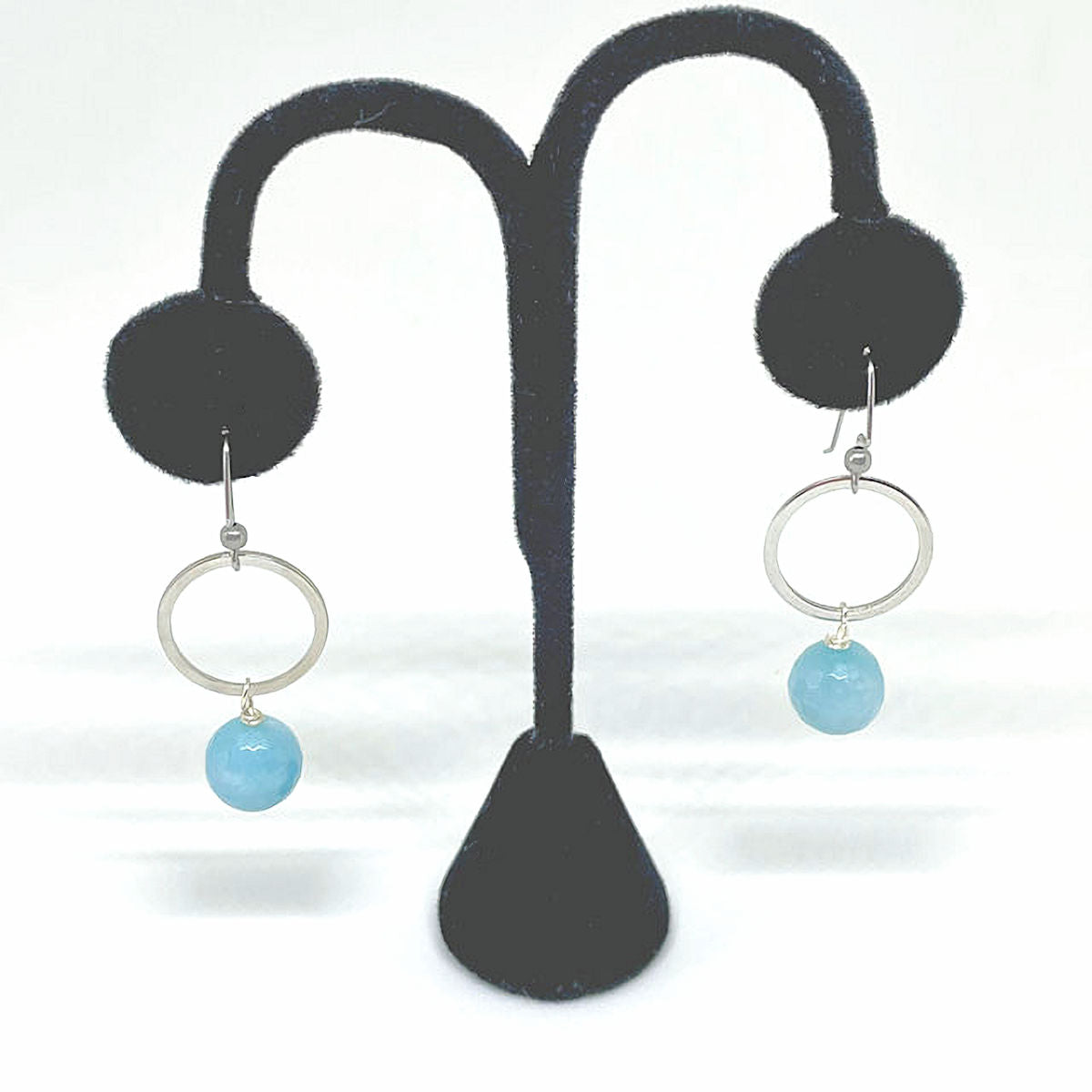 Faceted Drop Aquamarine Earrings