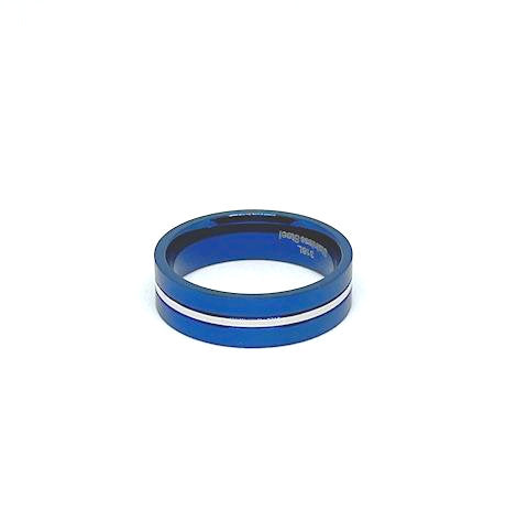 Blue Stainless Steel Ring