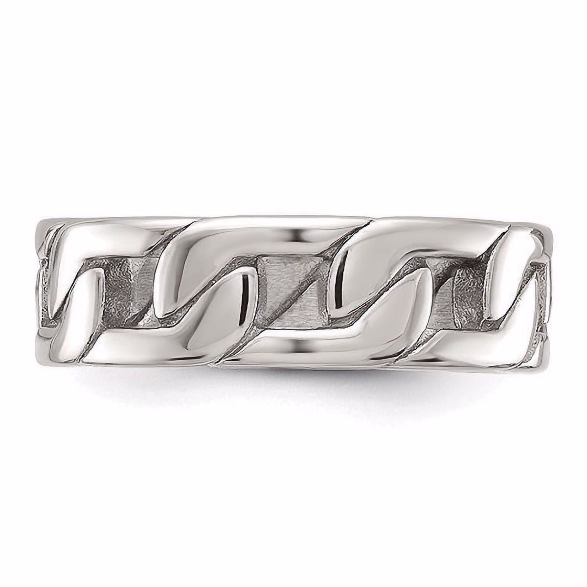 Stainless Steel Polished Chain Style Ring