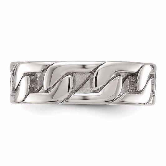 Stainless Steel Polished Chain Style Ring