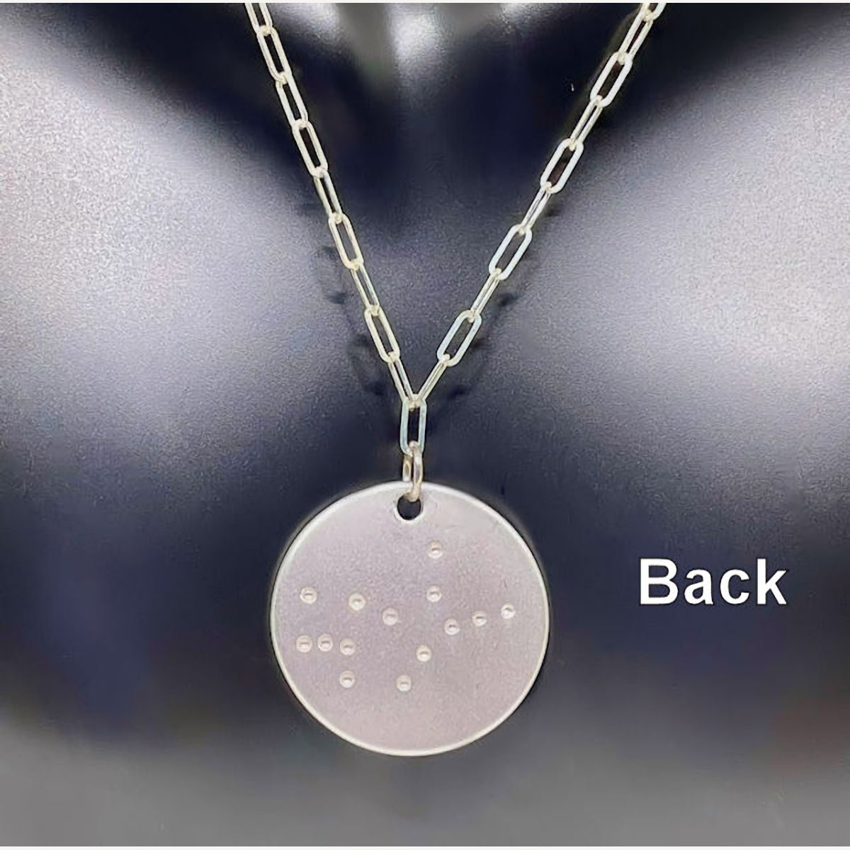 Sterling Silver Paper Clip Chain with Virgo Zodiac Charm