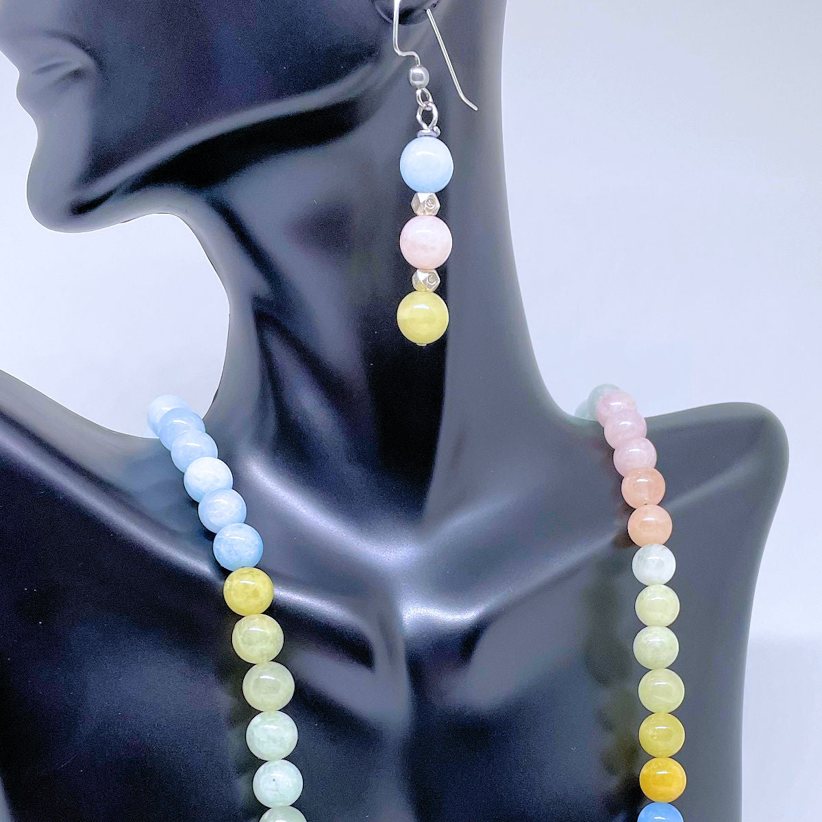 Multi Beryl Necklace and Earring Set