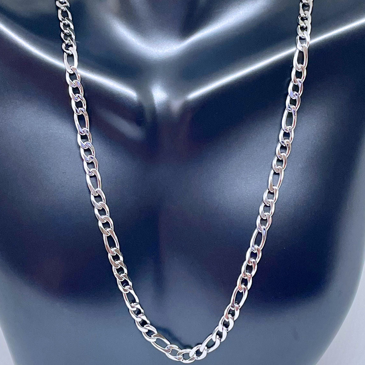 4mm Stainless Steel Figaro Necklace