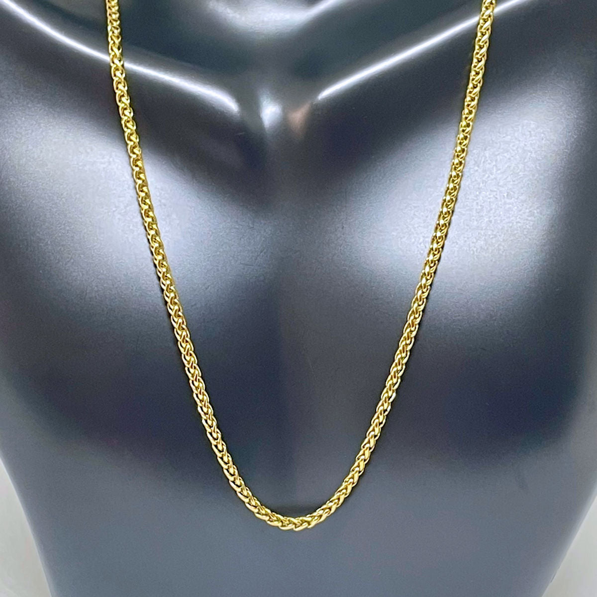 2.5mm Gold Stainless Steel Wheat Necklace