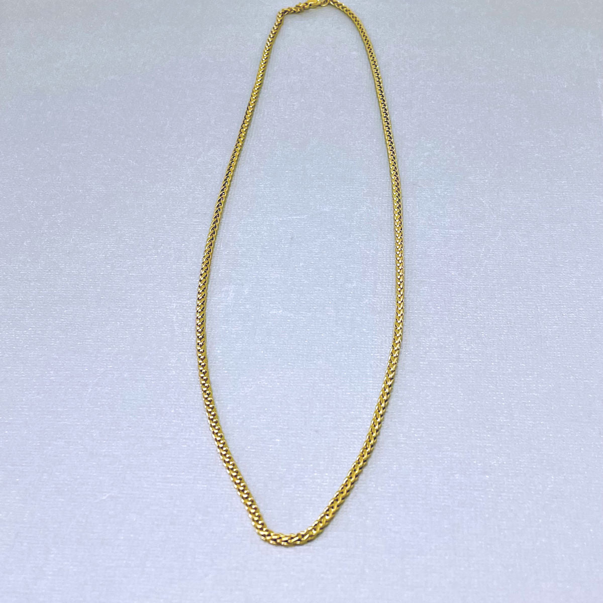 2.5mm Gold Stainless Steel Wheat Necklace