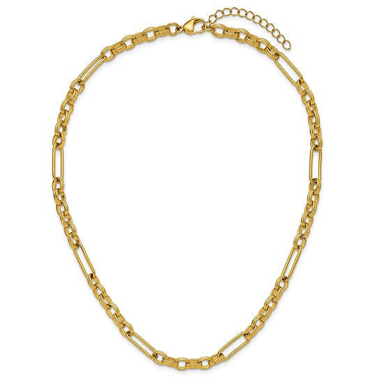 Yellow Stainless Steel Link Necklace