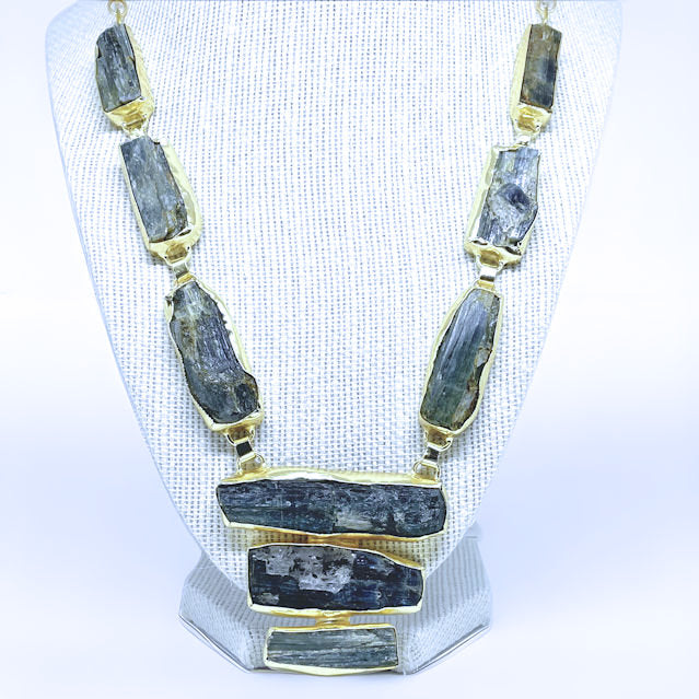 Raw Labradorite Stone Necklace