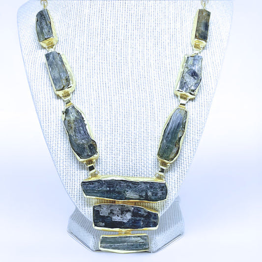 Raw Labradorite Stone Necklace