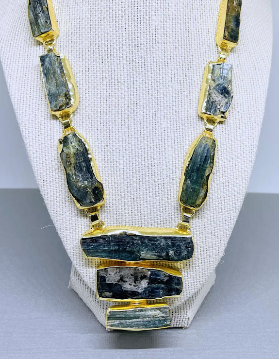 Raw Labradorite Stone Necklace