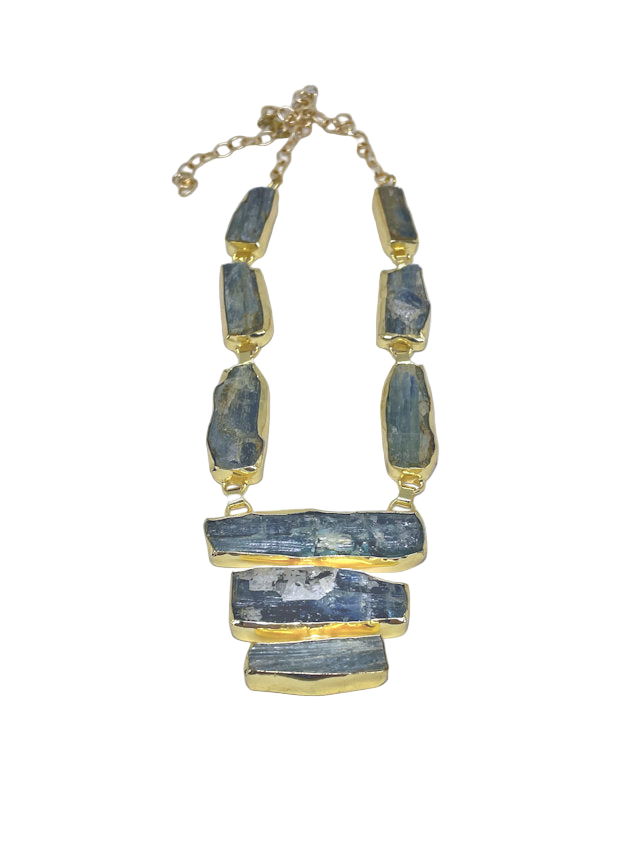 Raw Labradorite Stone Necklace